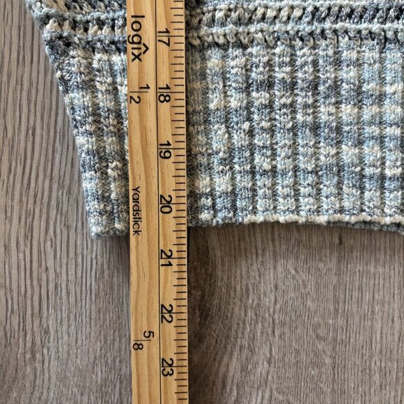 Madewell Open-Stitch Knit Pullover Sweater in Blue Space-Dye Womens XS Boho - Picture 8 of 11